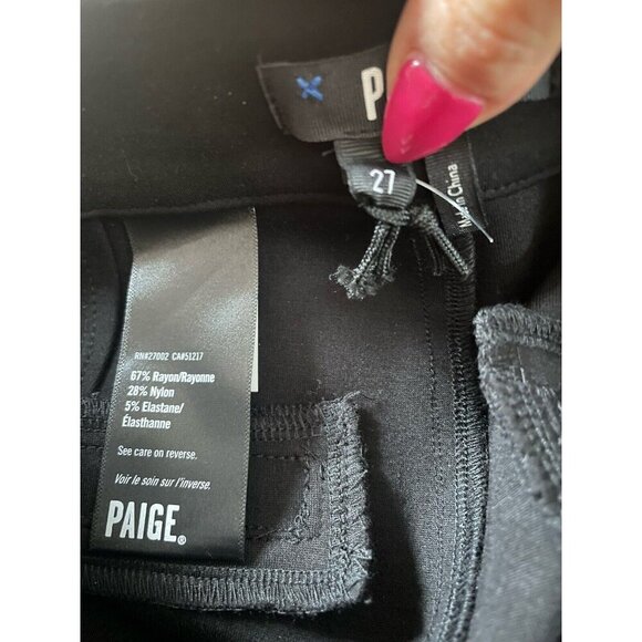 New PAIGE Black Miriel Bootcut Flare Dress pant size 27 - Picture 13 of 13